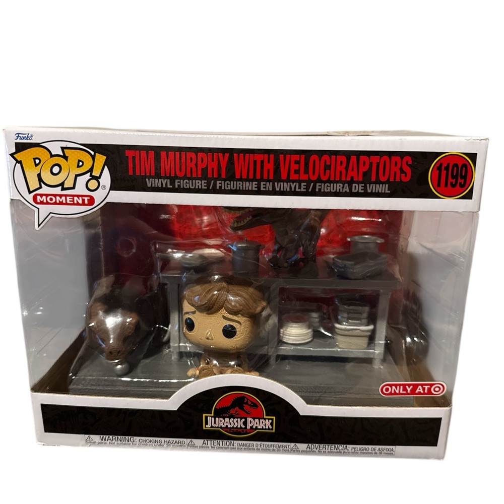 Funko Pop! Tim Murphy with Velociraptors Figure Set